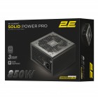 2E Gaming Блок живлення Solid Power Pro (850W), >85%, 80+ Bronze, 120mm, 1xMB 24pin(20+4), 2xCPU 8pin(4+4), 3xMolex, 6xSATA, 4xPCIe 8pin(6+2), 1x12VHPWR, Semi Modular