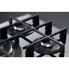 Whirlpool Варильна поверхня газова на склі, 60см, чавун, конфорка з подвійним рядом полум'я, нерж