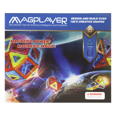 MagPlayer Конструктор магнітний 30 од. (MPB-30) MagPlayer Конструктор магнітний 30 од. (MPB-30)