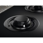 Electrolux Варильна поверхня газова на склі, 90см, чавун, електрон. керування, Hob2Hood, чорний