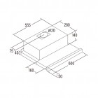 Cata Витяжка телескопічна, 60см, 600м3г, TF-5260 X, нерж Cata Витяжка телескопічна, 60см, 600м3г, TF-5260 X, нерж