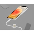 Belkin Кабель USB-A - Lightning плетений, силіконовий, з ремінцем на магніті, 1м, білий