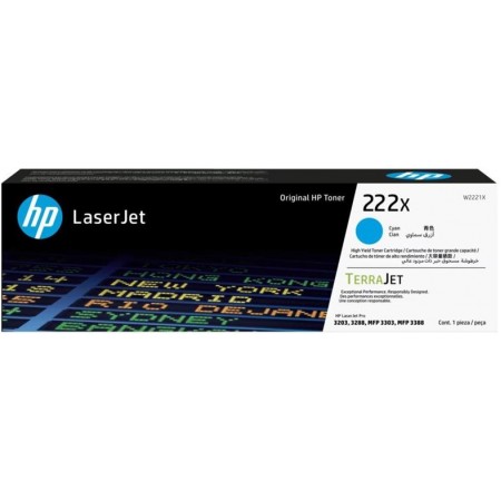 HP Картридж 222X CLJ Pro 3203/3303 Cyan (2500стор)