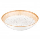 ARDESTO Тарілка супова Siena, 790мл, 20см, порцеляна, біло-жовтий ARDESTO Тарілка супова Siena, 790мл, 20см, порцеляна, біло-жовтий