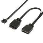 SilverStone Корпусний вентилятор Shark Force SF140B ARGB, 140mm, 2200rpm, 4pin PWM, 4-1 pin ARGB (5V LED), 38.3dBa