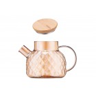 ARDESTO Заварник Golden Moon Diamond, 1000мл, боросилікатне скло, бамбук, золотистий ARDESTO Заварник Golden Moon Diamond, 1000мл, боросилікатне скло, бамбук, золотистий