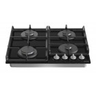 Варильна поверхня Gorenje газова на склі, 60см, чавун, чорний