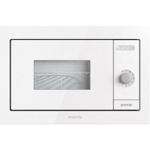 Gorenje Мікрохвильова піч вбудовувана Simplicity, 23л, міх. управл., 900Вт, гриль, дисплей, білий Gorenje Мікрохвильова піч вбудовувана Simplicity, 23л, міх. управл., 900Вт, гриль, дисплей, білий