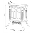 Neo Tools Камін електричний, декоративний, 30м кв., 1500Вт, керамічний нагрів. елемент (PTC), чорний