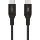 Belkin Кабель USB-C > USB-C заряджання/синхронізації 1м, 240Вт, Type-C, плетений, чорний