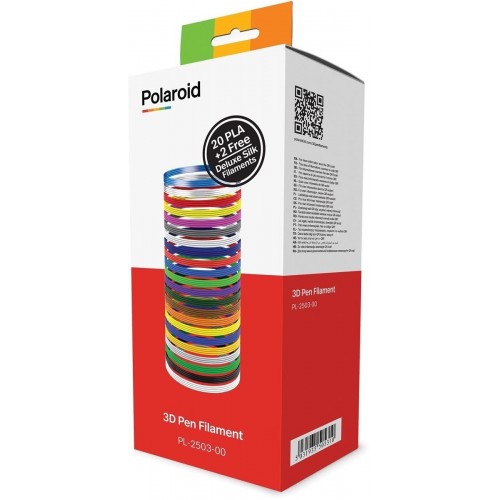 Polaroid Набір нитки 1.75мм PLA для ручки 3D (22 кольори) Polaroid Набір нитки 1.75мм PLA для ручки 3D (22 кольори)