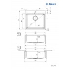 Deante Мийка кухонна Olfato, нерж.сталь, квадрат, без крила, 550х505х200мм, чаша - 1, універсальна, нерж Deante Мийка кухонна Olfato, нерж.сталь, квадрат, без крила, 550х505х200мм, чаша - 1, універсальна, нерж