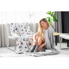 ARDESTO Плед Flannel, 160х200 см, 100% поліестер, бульдоги ARDESTO Плед Flannel, 160х200 см, 100% поліестер, бульдоги