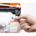 Фільтр зворотного осмосу Ecosoft Absolute з мінералізатором та помпою на станині, мембрана 75gpd DuPont, дренаж 1:1