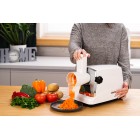 ARDESTO М'ясорубка, 1750Вт, продук.-2 кг/хв, 3 решітки + для ковб., кеббе, 4 терки,насадка для томатів, пластик, біло-сріблястий