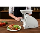 ARDESTO М'ясорубка, 1700Вт, продук.-1.6кг/хв, 2 решітки + для ковб., кеббе, пластик, білий