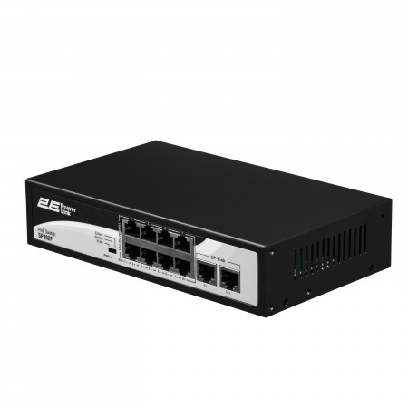 2E Комутатор PowerLink SP802F 10xFE (8xFE PoE, 2xFE Uplink, 
