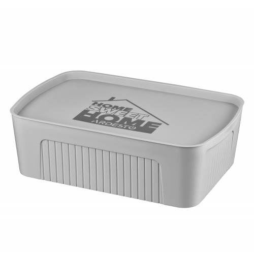 ARDESTO Ящик з кришкою для зберігання 45.5х31х14см, 13л, пластик PP, сірий ARDESTO Ящик з кришкою для зберігання 45.5х31х14см, 13л, пластик PP, сірий