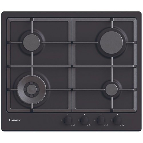 Candy Варильна поверхня газова, 60см, чавун, конфорка з подвійним рядом полум'я, чорний Candy Варильна поверхня газова, 60см, чавун, конфорка з подвійним рядом полум'я, чорний