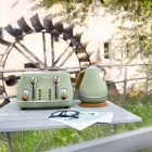 Delonghi Електрочайник Icona Vintage, 1.7л, нержавіюча сталь, оливковий