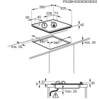 Electrolux Варильна поверхня газова на склі, 60см, чавун, чорний
