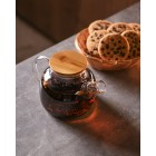 Заварник Ardesto Gemini 800мл, боросилікатне скло, бамбук, прозорий