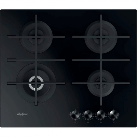 Whirlpool Варильна поверхня газова на склі, 60см, чавун, кон
