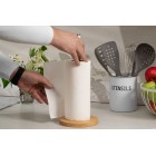 ARDESTO Тримач для паперових рушників Midori 15х34см, метал, бамбук, білий ARDESTO Тримач для паперових рушників Midori 15х34см, метал, бамбук, білий