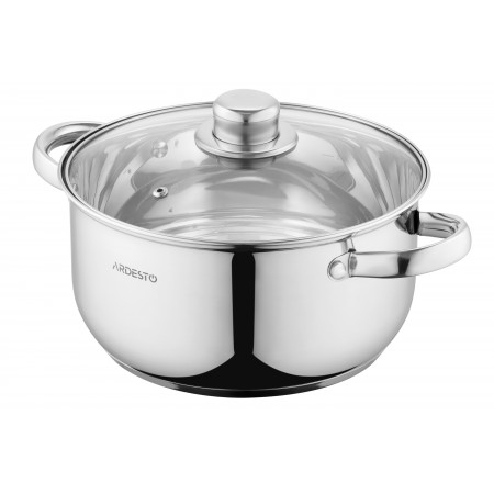 ARDESTO Каструля Gemini Gourmet, скляна кришка, 3.8 л, нержа