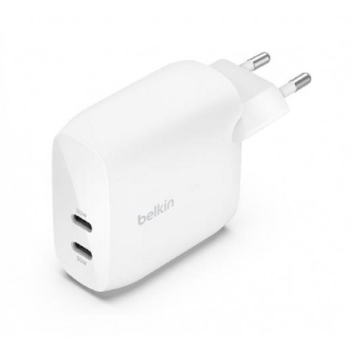 Belkin Зарядний пристрій мережевий 30Вт 2хUSB-С PD PPS, білий