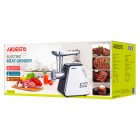 ARDESTO М'ясорубка, 2300Вт, продук.-2.2кг/хв, 4 решітки + для ковб., кеббе, насадка для томатів, пластик, біло-чорний ARDESTO М'ясорубка, 2300Вт, продук.-2.2кг/хв, 4 решітки + для ковб., кеббе, насадка для томатів, пластик, біло-чорний