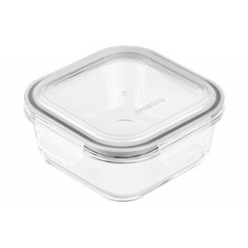 ARDESTO Контейнер для зберігання Gemini 800 мл, квадратний, боросилікатне скло ARDESTO Контейнер для зберігання Gemini 800 мл, квадратний, боросилікатне скло