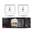 ARDESTO Набір чашок з подвійними стінками Animals, 250мл, 2шт, боросилікатне скло, прозорий