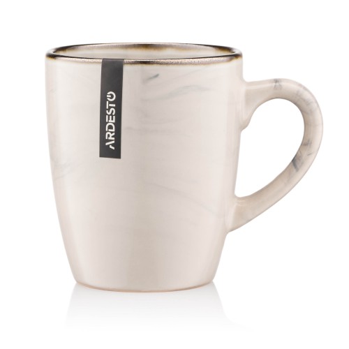 ARDESTO Чашка Marmo, 390 мл, бежевий, кераміка ARDESTO Чашка Marmo, 390 мл, бежевий, кераміка
