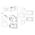 Hansa Мікрохвильова піч вбудовувана, 20л, електр.управл., 700Вт, гриль, дисплей, відкр.кнопкою, чорний