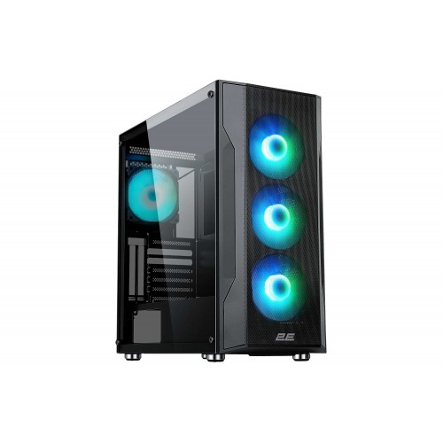 2E Gaming Корпус Splendor G4301 без БЖ 2xUSB3.0, 1xUSBType-C, 4x120мм ARGB, VGA 415мм, LCS ready, контролер з пультом, TG Side Panel, EATX, чорний