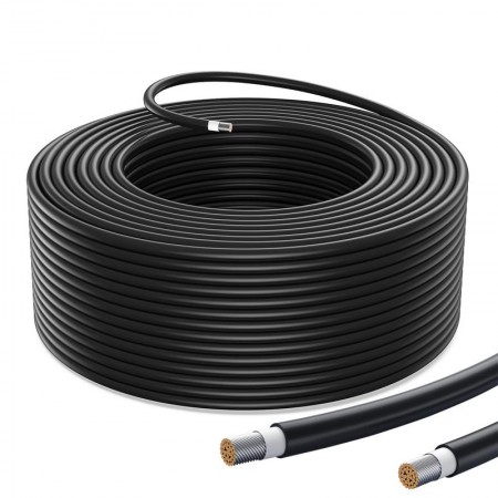 2E Кабель для сонячних панелей перетином 6 кв.мм 30,5 м Чорн