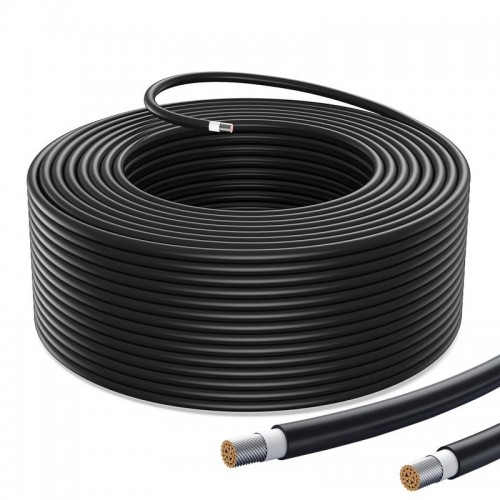 2E Кабель для сонячних панелей перетином 6 кв.мм 30,5 м Чорний