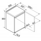 Liebherr Холодильник однокамерний, 85x50x60.7, холод.відд.-85л, мороз.відд.-13л, 1 дв., A++, білий