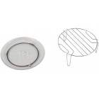 Мікрохвильова піч Hansa вбудовувана, 20л, електр.управл., 800Вт, гриль, дисплей, відкр.кнопкою, білий