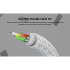 Belkin Кабель USB-A - Lightning плетений, силіконовий, з ремінцем на магніті, 1м, білий