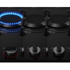 Electrolux Варильна поверхня газова на склі, 60см, чавун, електрон. керування, Hob2Hood, чорний