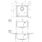Deante Набір для кухні Olfato стальна мийка ZPO_010A + зміш. BQO_F72M, матова сталь