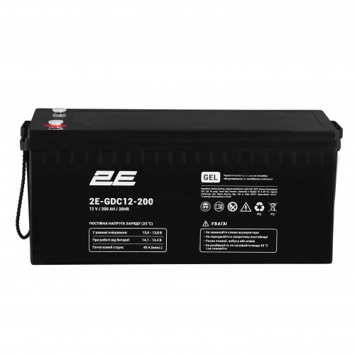 2E Акумуляторна батарея GDC, 12В, 200А•год, GEL