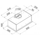 Hansa Витяжка вбудована, 55см, 280м3ч, чорний