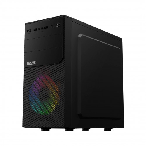 2E Корпус Basis RD850 без БЖ 1xUSB3.0, 2xUSB2.0, 1x120мм ARGB, VGA 290мм, Acrylic Side Panel, mATX, чорний