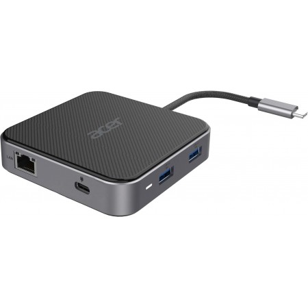Acer Хаб USB-С > HDMI/DP/2xUSB-A3.2/USB-C/RJ45/mini-jack, 0.