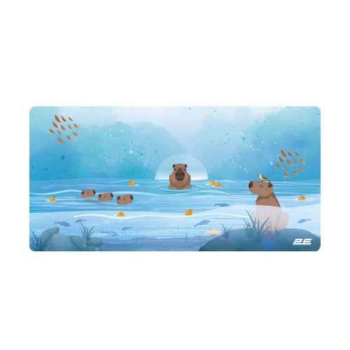 2E Килимок для миші CAPYBARRA, L(800x400x2мм), синій