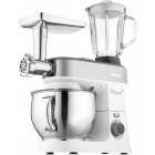 Sencor Кухонна машина 1200Вт, чаша-метал, корпус-пластик, насадок-19, білий