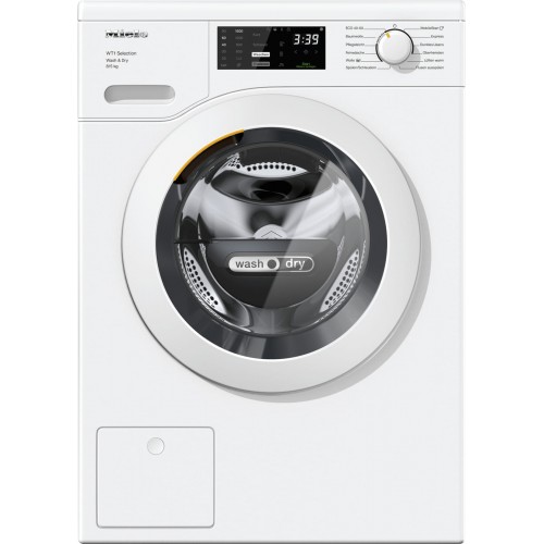 Прально-сушильна машина Miele WTD 163 WCS фронтальна, 8(5)кг, 1500, A, 63.7см, дисплей, інвертор, Wi-Fi, білий